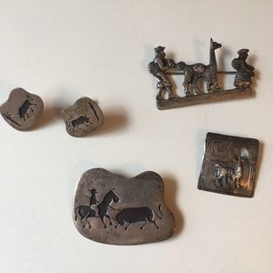 Vintage Souvenir Silver Jewelry from Mexico & Peru